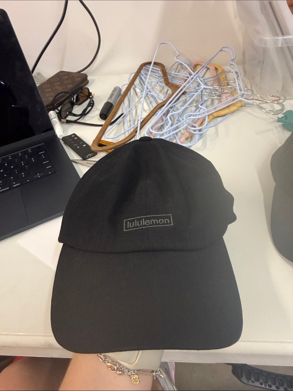 lululemon athletica Black Embroidered Logo Baseball Cap